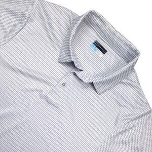 PGA Tour Pro Series Mens XL Athletic Fit Golf Polo Shirt Blue White Golf Bags